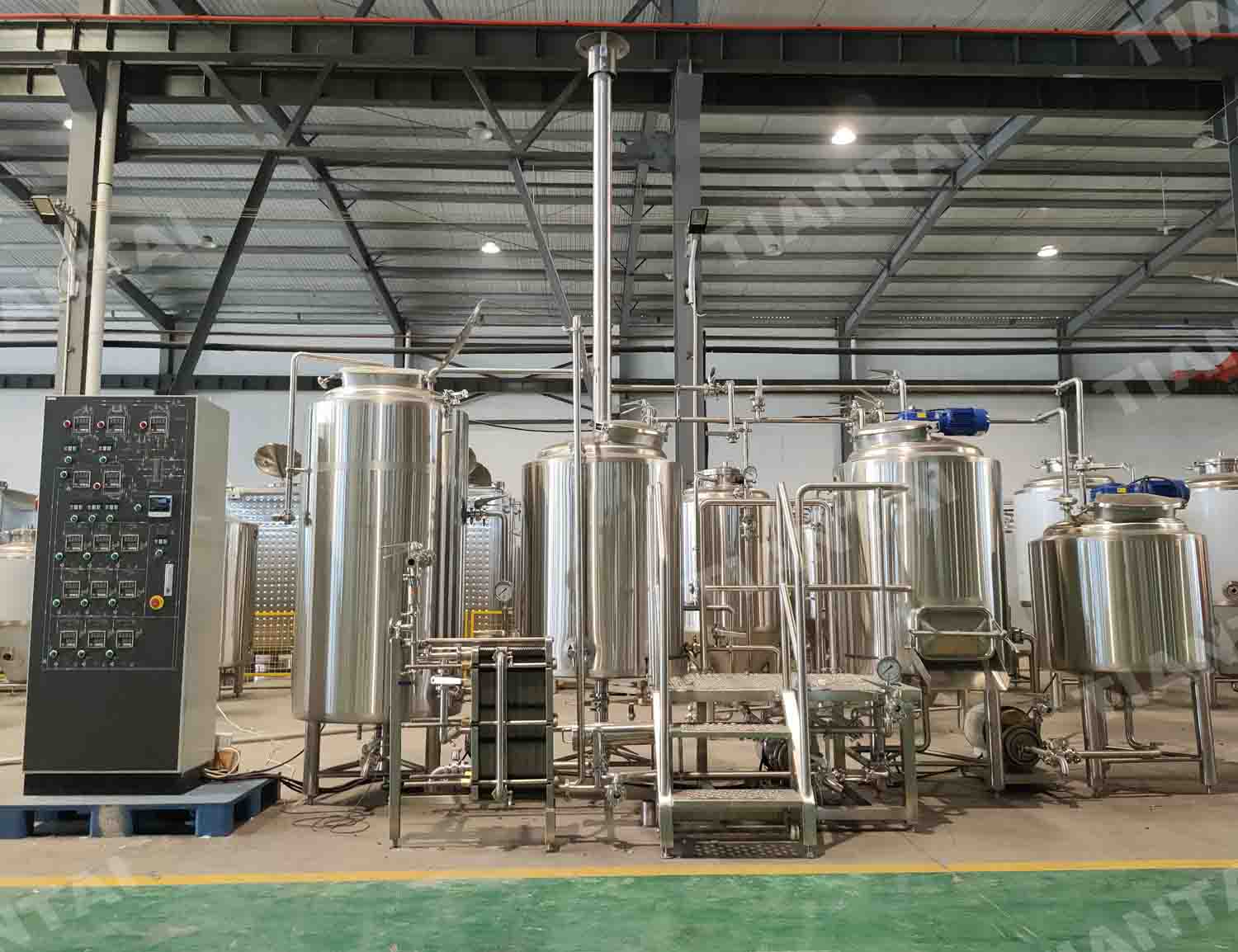 300L stainless steel three vessel beer brewing system